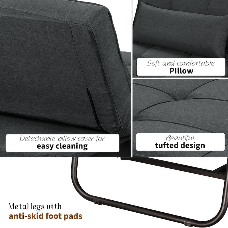 Zenova 4-1 Adjustable Sofa Sleep Chair with Ottoman, Sofa Bed ,Couch Bed