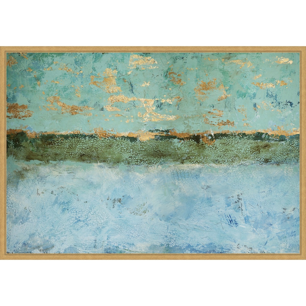 Yellow Horizon by Renate Holzner Framed Canvas Wall Art Print