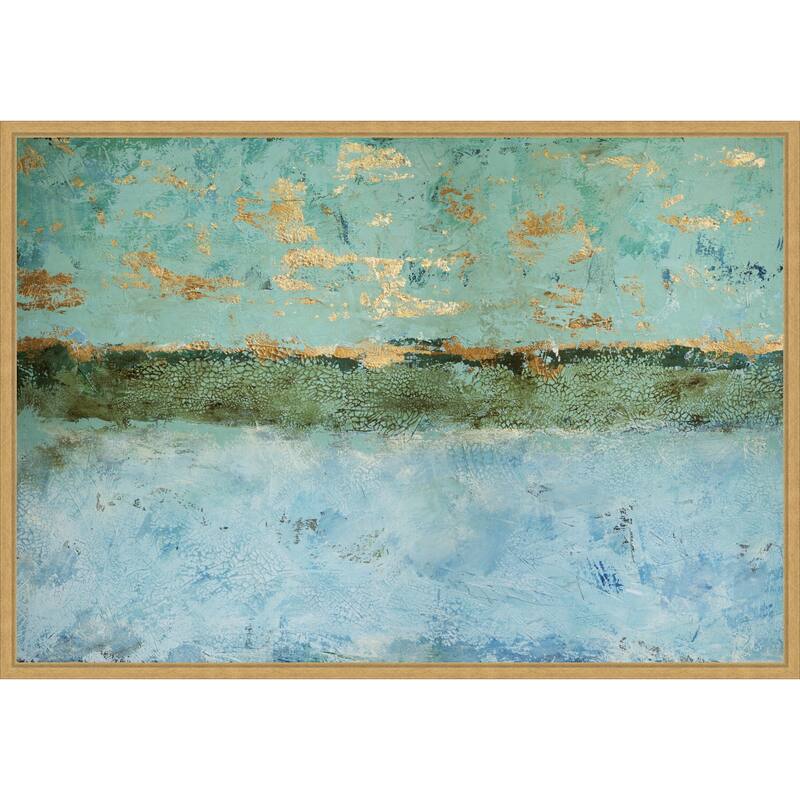 Yellow Horizon by Renate Holzner Framed Canvas Wall Art Print