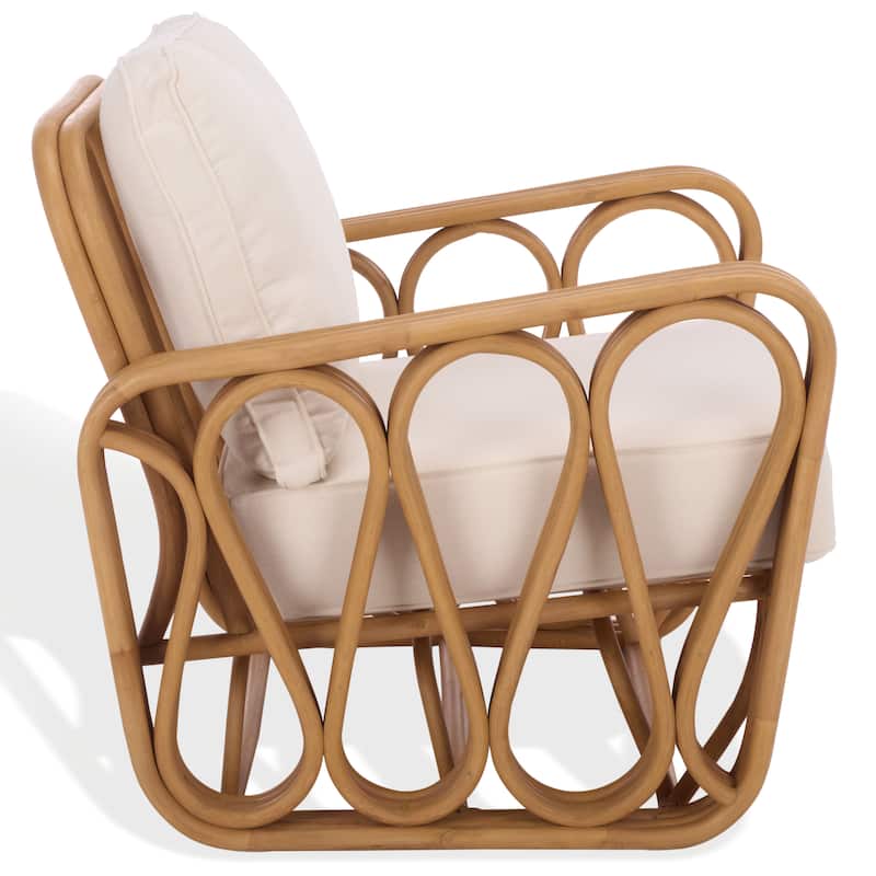 SAFAVIEH Couture Malina Rattan Pole Accent Chair - 30"W x 32"D x 30"H