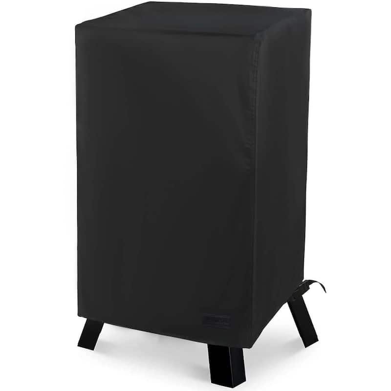 Heavy Duty Smoker Cover , Waterproof 400D with UV Protection for 40 Electric Smokers (Fits 19×18×35 Inches), All-Weather - Black - 19"Lx18"Wx35"H