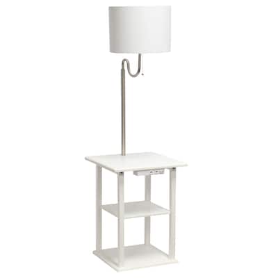 57" 2 Tier Lamp with 2 x USB Charging Ports & Power Outlet