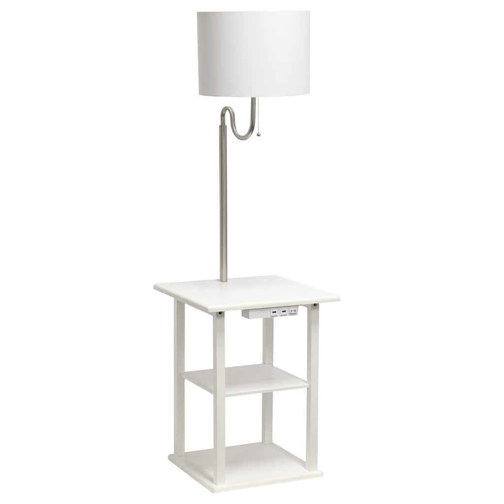 57" 2 Tier Lamp with 2 x USB Charging Ports & Power Outlet
