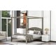 preview thumbnail 8 of 27, King /Queen Size Canopy Platform Bed with Headboard and Support Legs, Grey/Brown