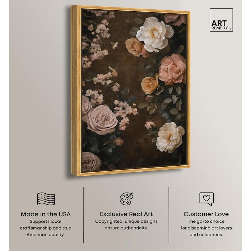 Faded Florals Fable II Canvas by Art Remedy
