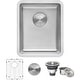 preview thumbnail 1 of 8, Ruvati 12-inch Undermount Bar Prep Kitchen Sink 16 Gauge Stainless Steel Single Bowl - RVM5912 - Silver - 12" x 17-3/4"