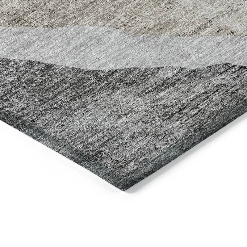 HomeRoots Abstract Transitional Rectangle Outdoor Rug