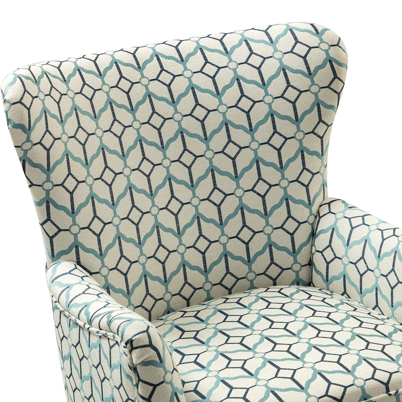 Nikolaus Armchair with Floral Fabric Pattern Set of 2 by HULALA HOME