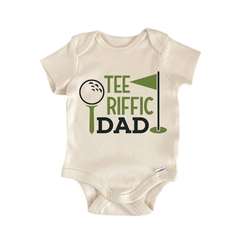 Tee Riffic Dad Golf - Baby Boy Girl Clothes Bodysuit Funny Cute - Blue - 0-3M
