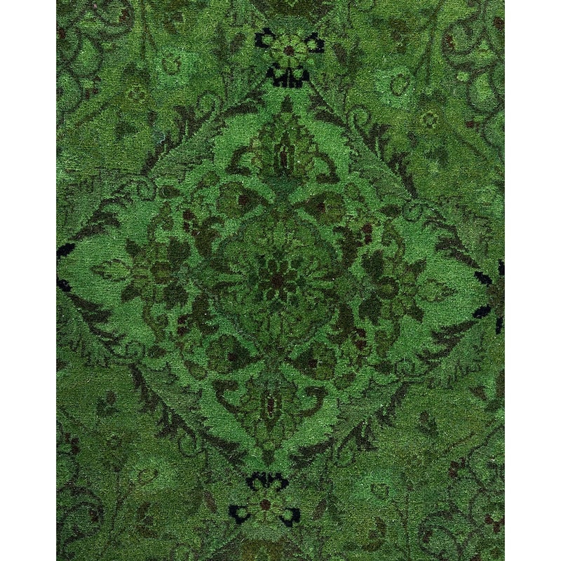 Contemporary Overdyed Wool Hand Knotted Octagon Area Rug - 6' 1" x 6' 1"