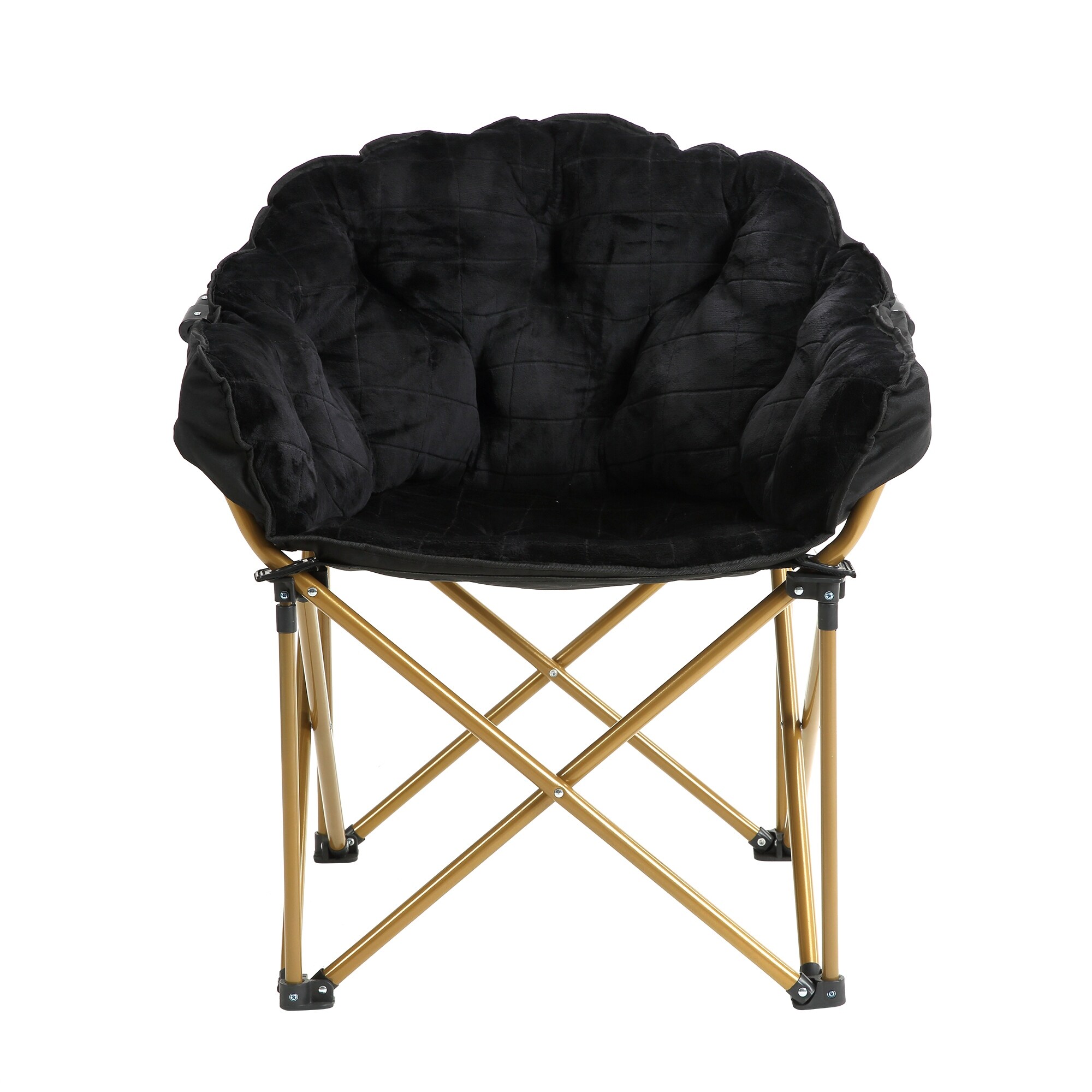 Folding faux deals mink club chair