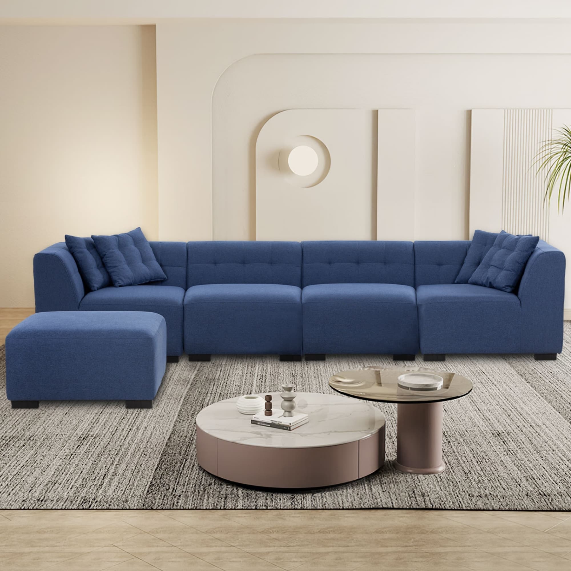Large clearance tufted sectional