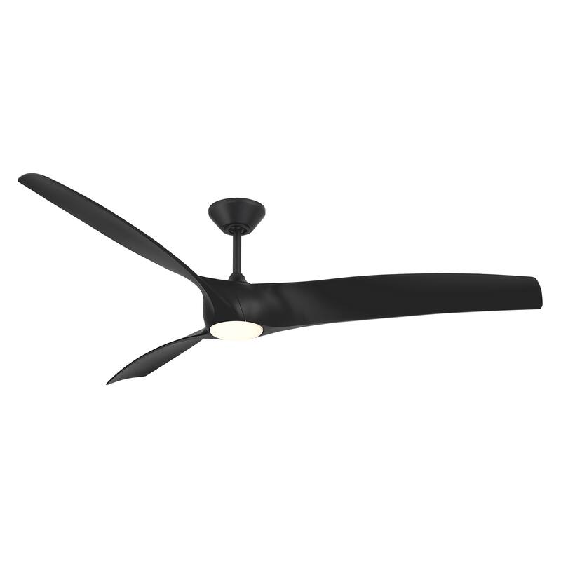 Zephyr 72" 3-Blade Indoor/Outdoor Smart Fan in Graphite Weathered Wood w/ Selectable LED (2700K-5000K) & Remote