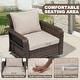 preview thumbnail 9 of 7, Nuu Garden 3-Piece Patio Wicker Conversation Set with Swivel Chairs, Zippered Cushions