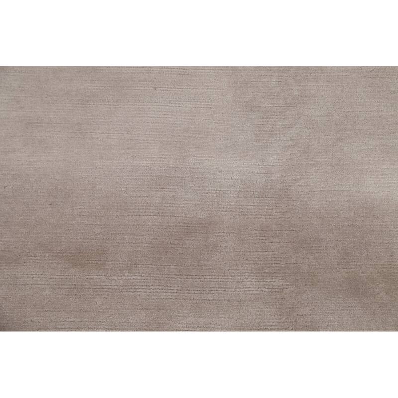 Bordered Nepalese Oriental Wool Area Rug Hand-knotted Office Carpet - 5'6" x 8'7"