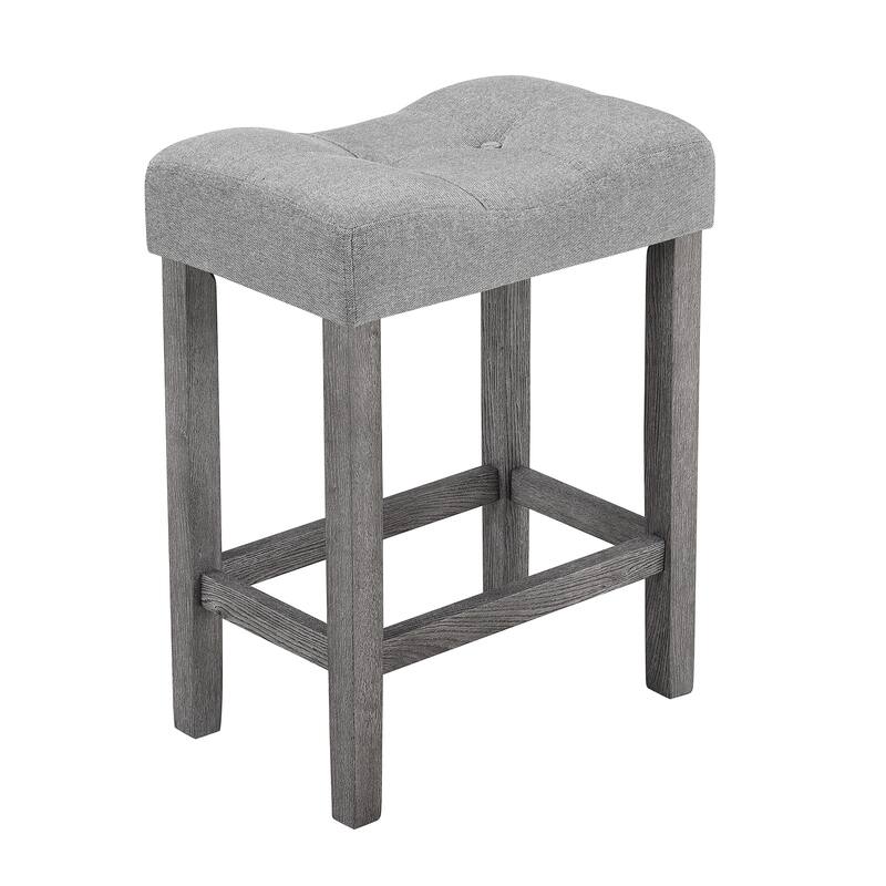 5-Piece Bar Table Set with 4 Ergonomic Stools, Table & Chairs Set with Coffee Table Gray Breakfast Nook