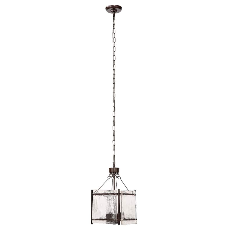 Jamie Young Glenn Small Square Metal 4-Light Chandelier