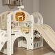preview thumbnail 2 of 7, 7-in-1 Toddler Slide Playset, with Ring Toss, Basketball Hoop, Telescope, Playground with Climber, Storage Space, Crawl Tunnel