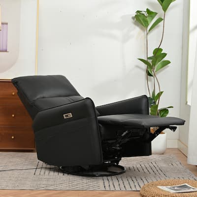 Power Swivel Rocker Recliner Chair for Adults, 270° Swivel Rocking Recliner Chair,Electric Small Recliners for Small Spaces,