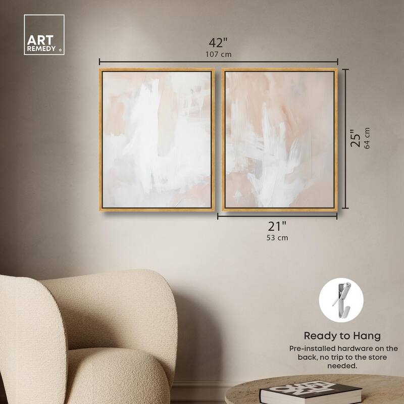 Opalescent Hues I Canvas Set of 2 by Art Remedy