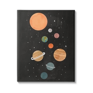 Stupell Solar System Planets Sky Canvas Wall Art by Nina Muis Surface ...