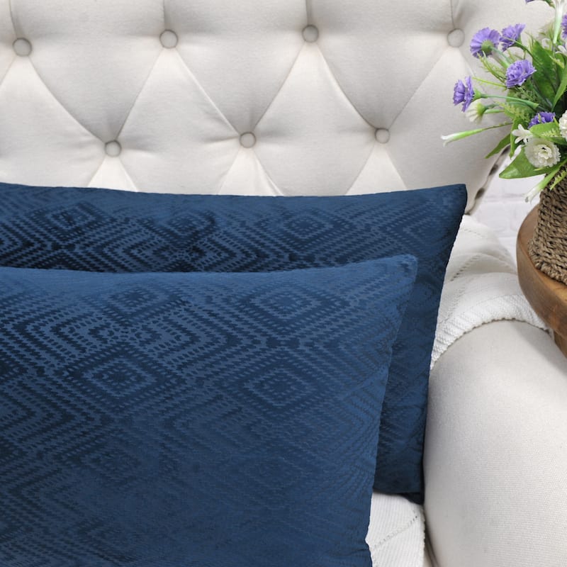 Tonopah Ikat Velvet Throw Pillow Cover Set, NO INSERT