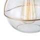 preview thumbnail 4 of 9, Modern Gold Accent 1-light Island Pendant Light Glass Globe LED Dimmable Ceiling Lighting - D 7.5"x H 69"