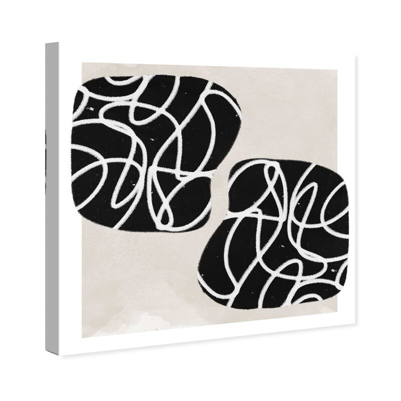 Wynwood Studio Abstract Chaos and Order Black and Modern & Contemporary Wall Art Canvas Print