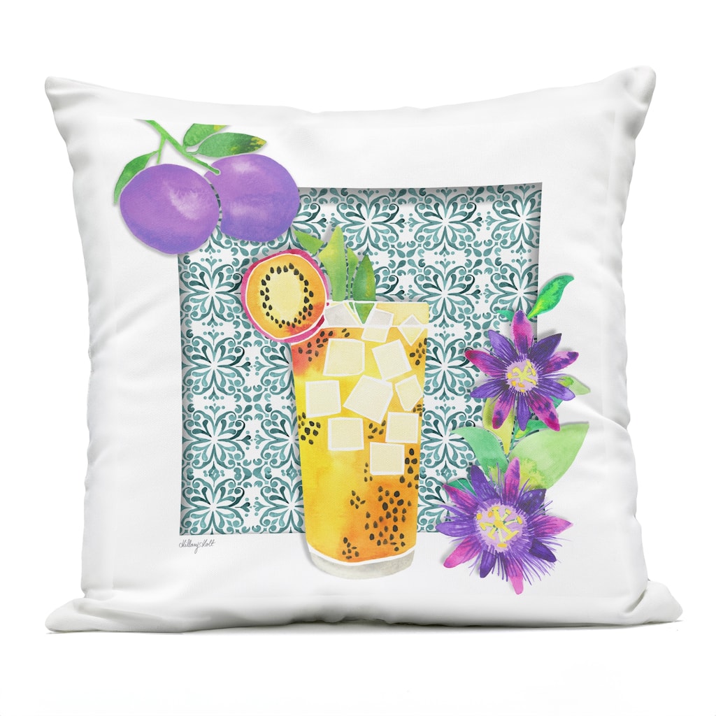 Stupell Mediterranean Fruit Cocktail Printed Outdoor Throw Pillow Design by Hillary Holt