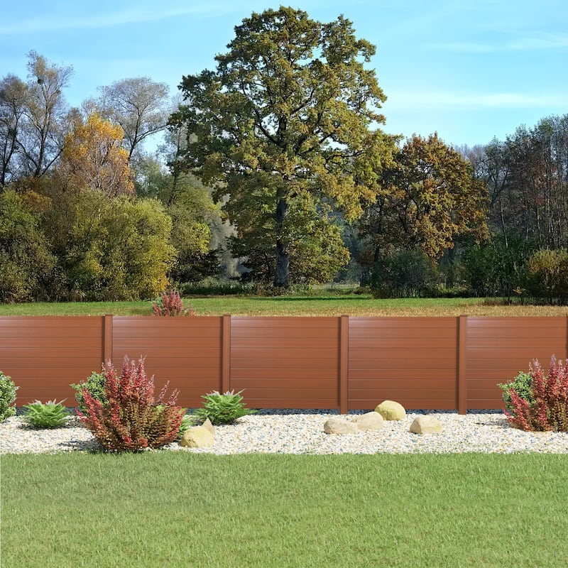 Privacy Screen Outdoor Privacy Fence Panels for Air Conditioner and Trash Can (2 Panels-White)