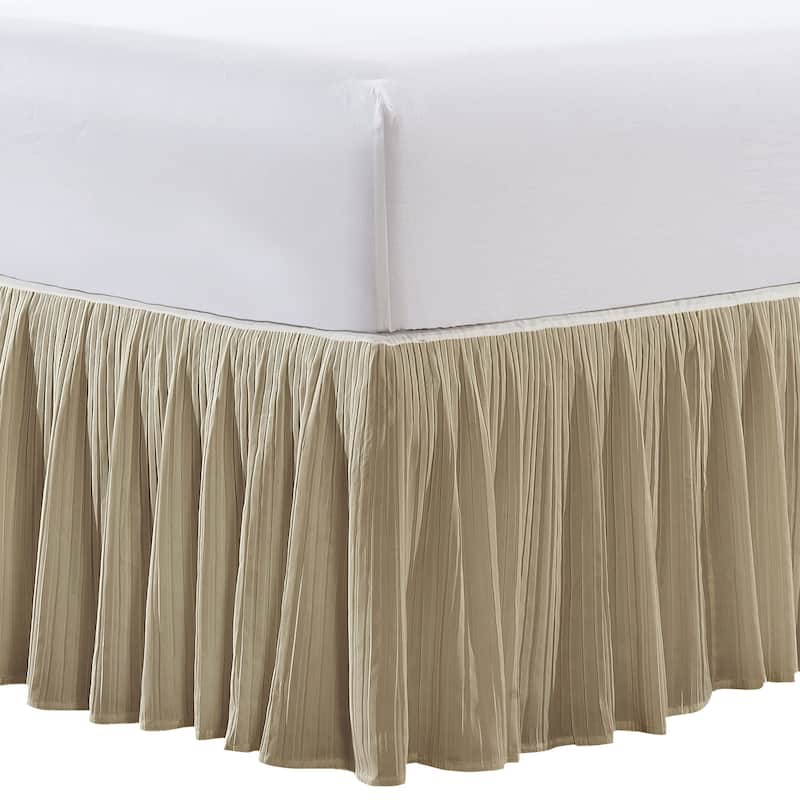 Serenta Pleated Bedskirt 18" Drop - Queen - nomad