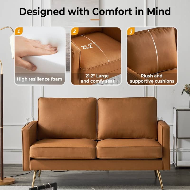 VINGLI 56" Modern Loveseat