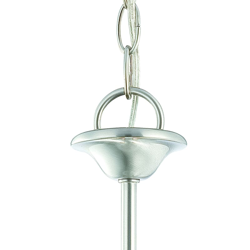 Bella 7.25-inch Wide 1-Light Mini Pendant in Brushed Nickel - 7.25in W x 7.25in D x 14.5in H
