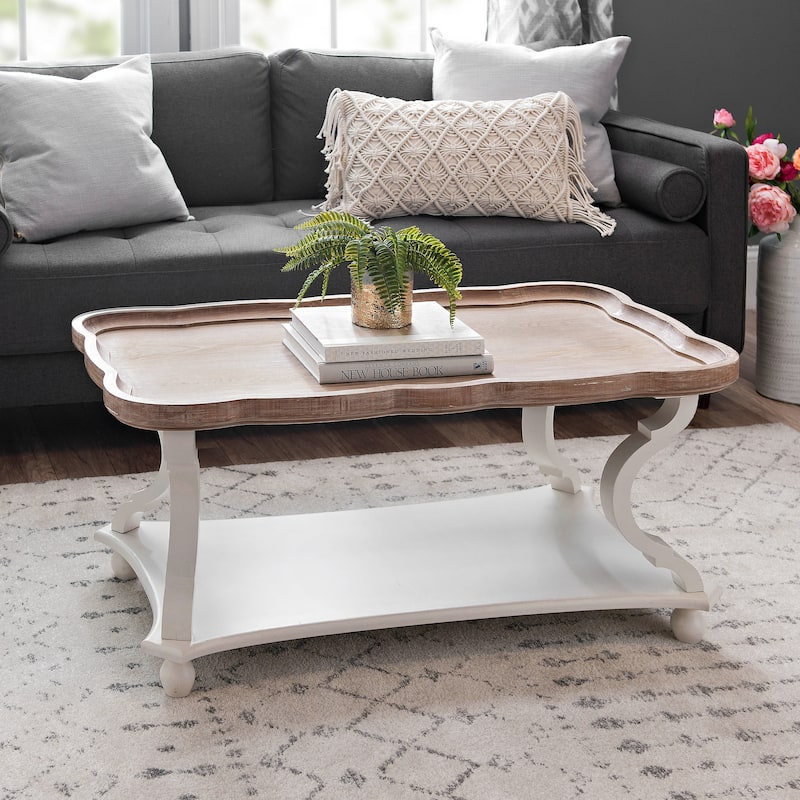 COZAYH Rustic Farmhouse Cottagecore Coffee Table