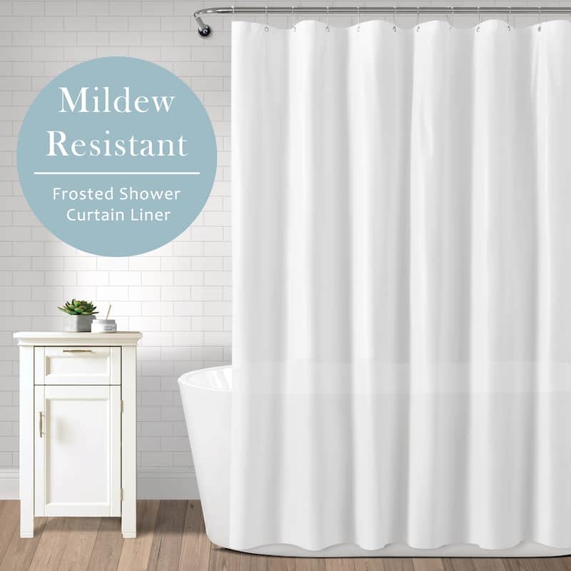 Lush Decor Peva Frosted Mildew Resistant Shower Curtain Liner With Grommets White Single - White