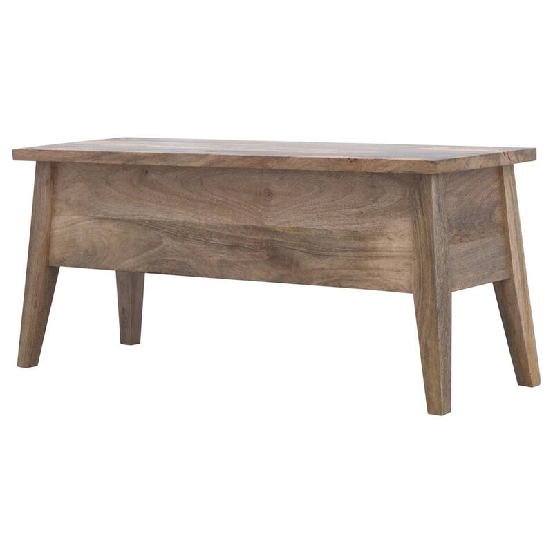 Elegant Design Solid Wood Lid Up Storage Bench Sturdy And Durable