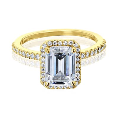 Annello by Kobelli 14k Gold Emma Forever One Moissanite Engagement Ring (DEF/VS, DEF/VS)