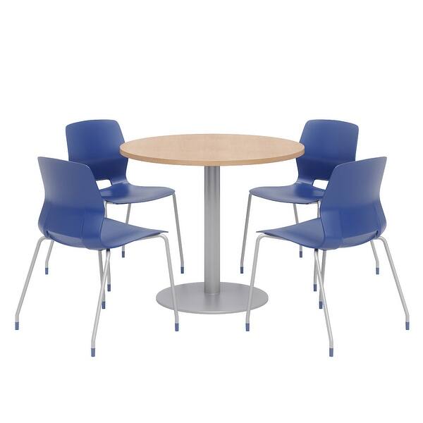 Olio Designs Round Dining Table Set Lola Chairs Maple