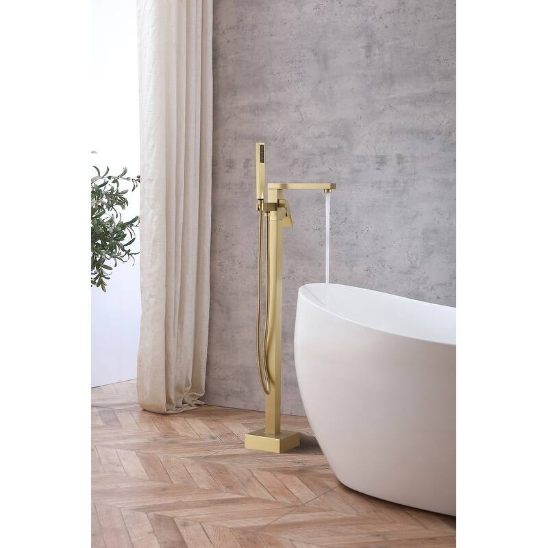 Elegant Lighting FAT-8002 Henry Floor Mounted Clawfoot Tub Filler with