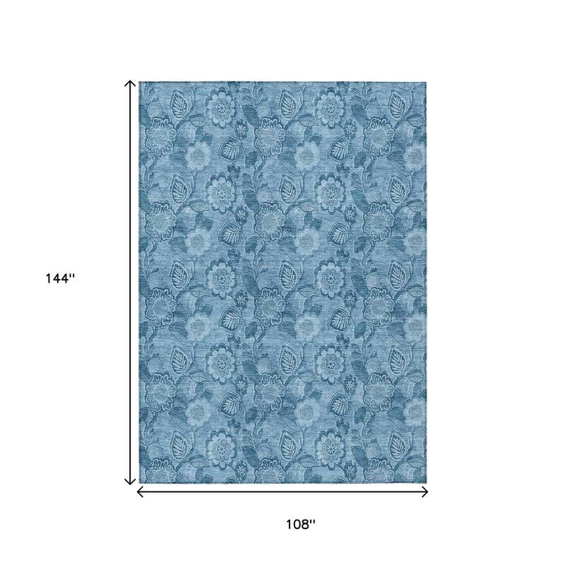 HomeRoots Floral Transitional Rectangle Outdoor Rug