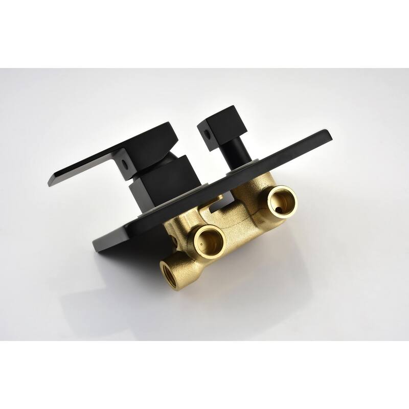 10Inch Matte Black Full Body Shower System with Body Jets Bed Bath