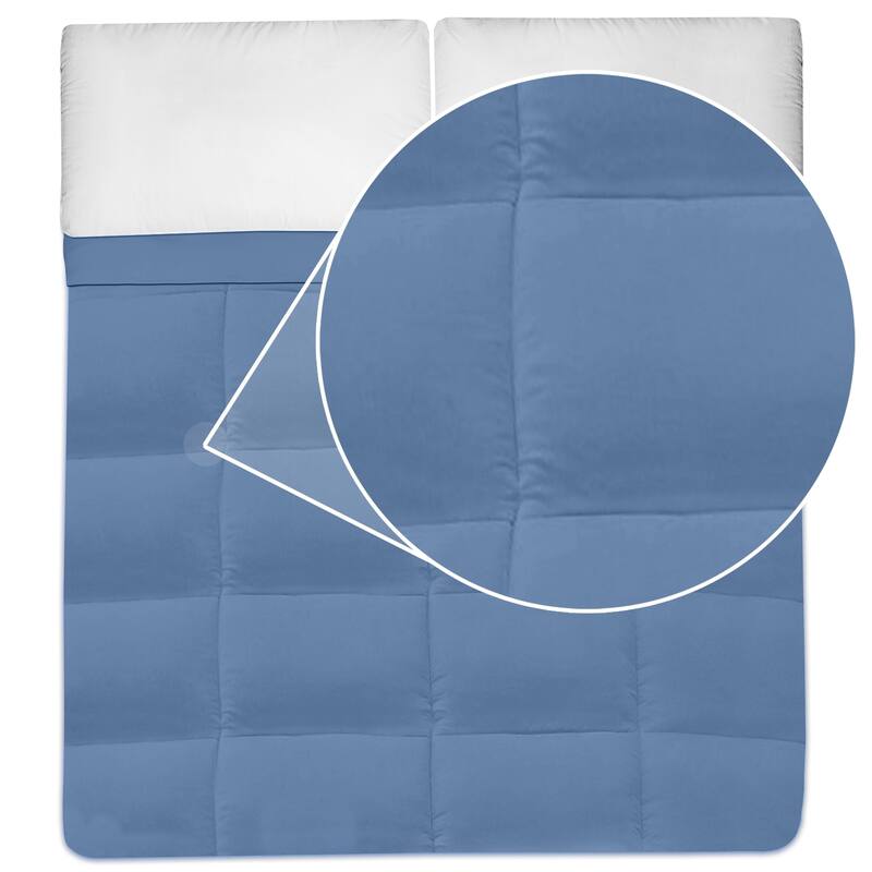 Plush Solid Color Box Stitch Down Alternative Comforter