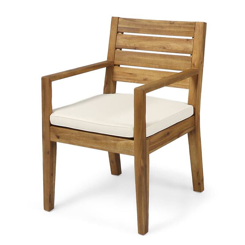 Christopher Knight Home - Rowan Outdoor Dining Set with Armless Chairs and Cushions