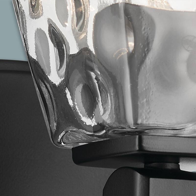 Kichler Lighting Marant 9.5" 1-Light Wall Sconce with Clear Water Glass in Black