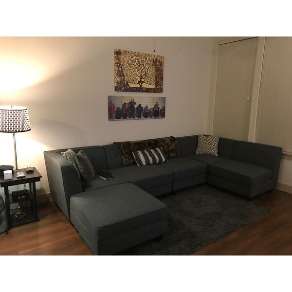 Top Product Reviews For Best Master Furniture 6 Piece Grey Modular Sectional Sofa 19873476 Overstock