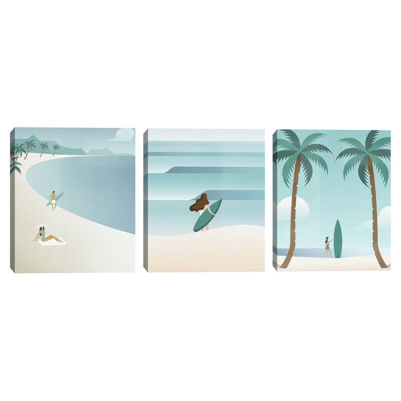 Surfside I-III by Wild Apple Portfolio Canvas Art Prints