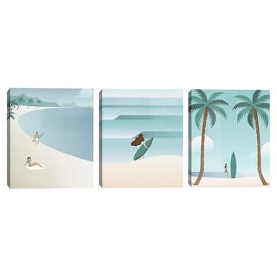 Surfside I-III by Wild Apple Portfolio Canvas Art Prints