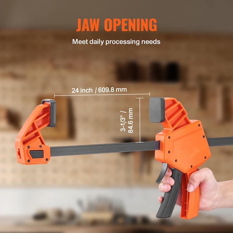 Bar Clamps for Woodworking, Even Pressure, High-strength Plastic and Carbon Steel, Wood clamps for Woodworking Metal Working