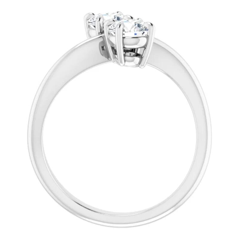 1 1/4Ct TW Two Stone Lab Grown Diamond Anniversary Engagement Ring Gold