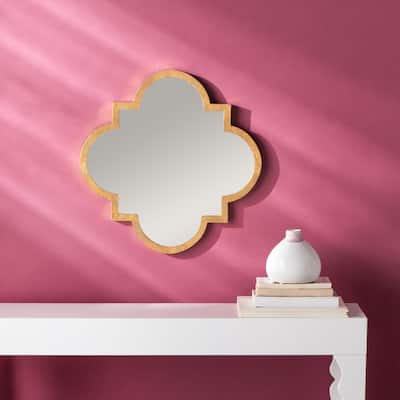 Disney Solveiga Aladdin Magical 26-inch Gold Moroccan Quatrefoil Mirror - 25.5" W x 1.8" L x 25.5" H - 19Wx1Dx19H